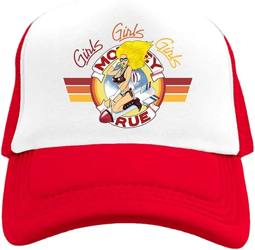 Vista 2 de Mötley Crüe - Sombrero de camionero rojo para niñas y niñas, Multi, talla única