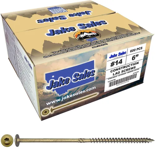 Vista 80 de Jake Sales Tornillo de retraso de construcción #14 x 1 - Tornillo de retraso estructural resistente con accionamiento Torx/Star Drive