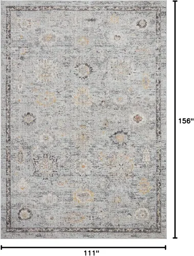 Vista 2 de Loloi Colección Monroe MON-04 - Alfombra de área, 9'-3" x 13', cielo/dorado Cielo/Oro