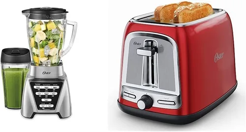 Vista 8 de Licuadora más procesadora de alimentos y taza para mezcla personal Oster Pro 1200, Níquel cepillado