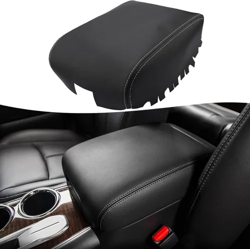 Vista 8 de KBH Cubierta de Repuesto para Consola Central para Infiniti QX60 / JX35 y Nissan Pathfinder 2013-2020, Cuero Vinílico, Tapicería para Reposabrazos