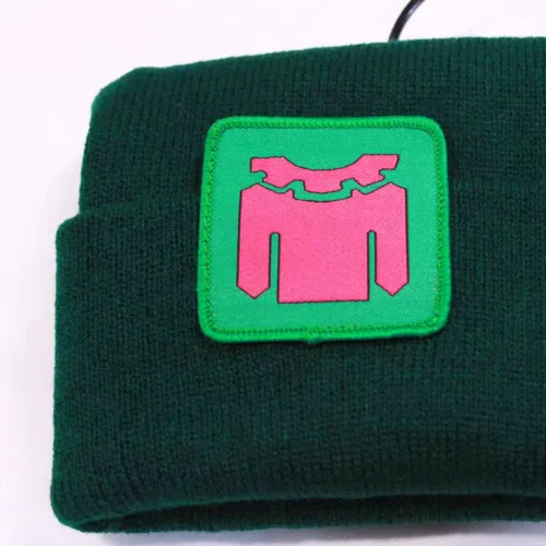 Vista 4 de Tiangong Killjoy Gorro con marcos de gafas, sombreros de cosplay, accesorios de punto, regalo para fanáticos