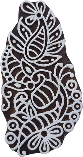 Vista 29 de Royal Kraft Sellos de madera DIY tela, textil, arcilla, cerámica, papel, bloques de impresión de henna THAtag012