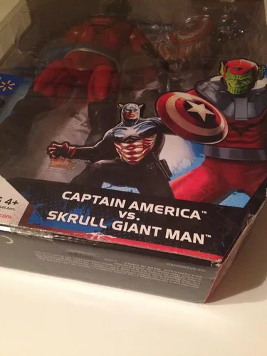 Vista 4 de Capitán América VS Skrull Giant Man exclusivo Marvel Universe figura de acción