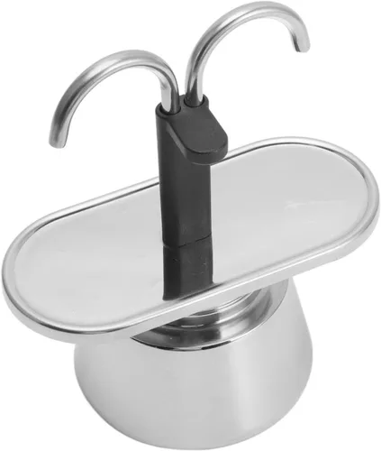 Vista 3 de 2 tazas 100ML olla doble acero inoxidable moca cafetera italiana DIY conducto cafetera
