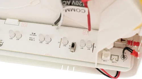 Vista 6 de Señal de salida LED básica de Lithonia Lighting/combo de luz de emergencia, señal de salida y luces de emergencia conmutables rojo/verde