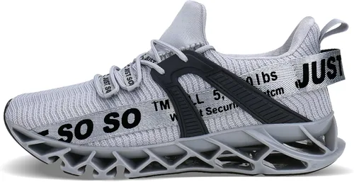 Vista 4 de COKAFIL - Zapatos de correr para hombre, tenis atléticos con bordes para caminar