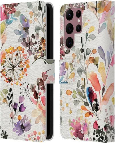 Vista 278 de Head Case Designs Officially Licensed Ninola Beige Wild Grasses Leather Wallet Case Compatible with Samsung Galaxy A07 4G