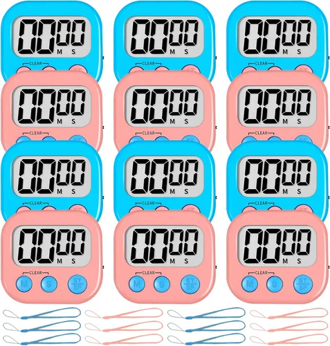 Vista 16 de ZILLEEN Temporizador de aula para niños y profesores, paquete de 2 temporizadores digitales, blanco y negro