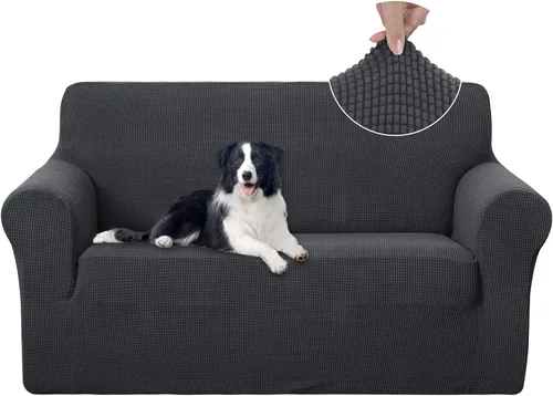 Vista 34 de U-NICE HOME Funda para sofá biplaza elástica, cubierta para sofá, funda para sillón, protector de muebles para sofá con 2 cojines, funda para sofá