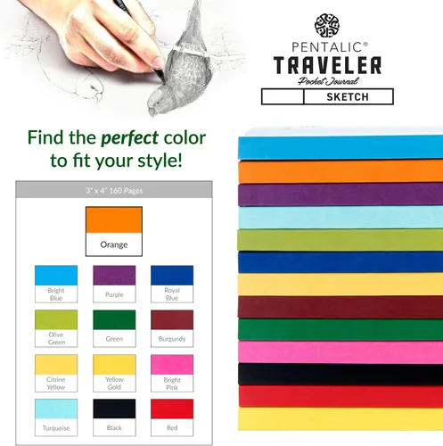 Vista 7 de Cuaderno de bocetos Travelers Dot Grid Pentalic Art, libre de ácidos