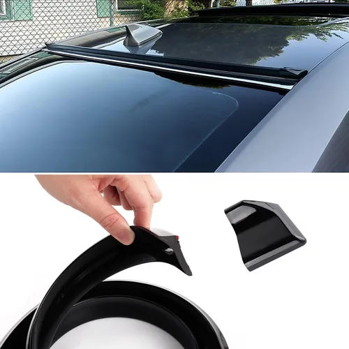 Vista 5 de Spoilers para automóviles, alerón trasero reflectante de fibra de carbono de 4.9 pies para decoraciones de automóvil, tira universal de spoiler