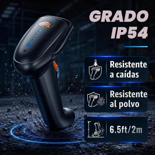 Vista 3 de Tera Escáner de código de barras 2D inalámbrico: con indicador de batería