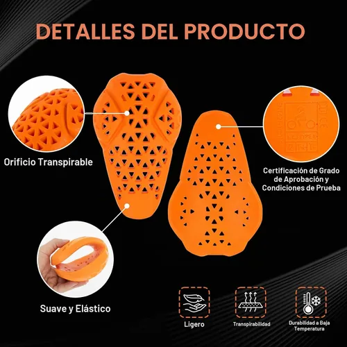 Vista 3 de PSLER CE Level 2 Knee Motorcycle Armor,CE Level 2 Armor Jacket Pads Inserts