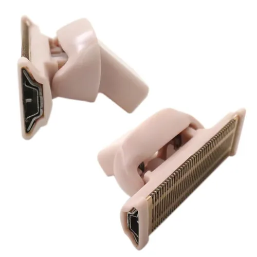 Vista 7 de 2 piezas de repuesto para maquinilla de afeitar Flawless Nu, con herramienta de eliminación de vello corporal chapada en oro rosa con fundas