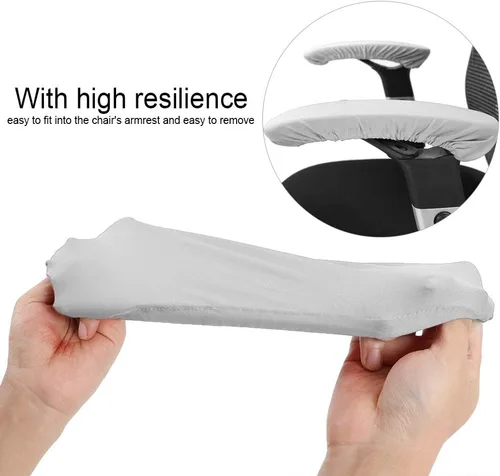 Vista 5 de Zerodis Fundas elásticas para reposabrazos de silla de oficina, cómodas y elásticas, almohadillas para reposabrazos para silla de escritorio
