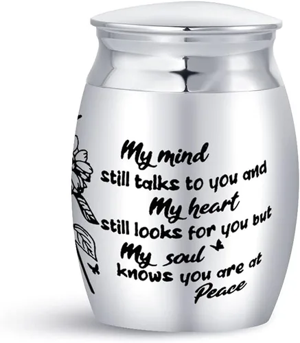 Vista 11 de Keep Loving - Mini urna de cremación para cenizas humanas, familiares, amigos, mamá, papá, hija, hermana, hijo, hermano, recuerdo conmemorativo