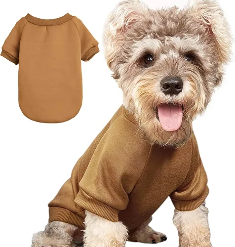 Vista 24 de Suéter para cachorros para perros pequeños, ropa cálida de invierno para gatos, sudadera para mascotas, ropa de punto, ropa de perro y gatito Negro