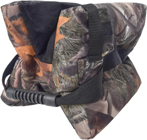 Vista 3 de N / C Bolsa de descanso de tiro de camuflaje, soporte de saco de arena delantero y trasero, soporte para pistola bípod, camuflaje de hojas, tela