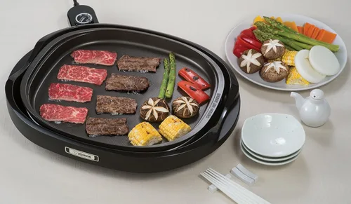 Vista 2 de Zojirushi EA-BDC10TD Gourmet Sizzler - Plancha eléctrica de tamaño único, color marrón oscuro