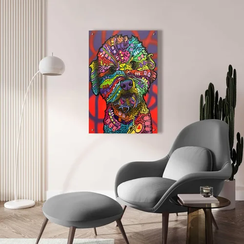 Vista 6 de Epic Art 'Wrigley' de Dean Russo, arte de pared de vidrio acrílico, 24 x 36 pulgadas