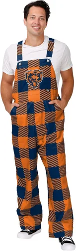 Vista 19 de FOCO NFL mens Nfl Team Logo Plaid Bib Overalls