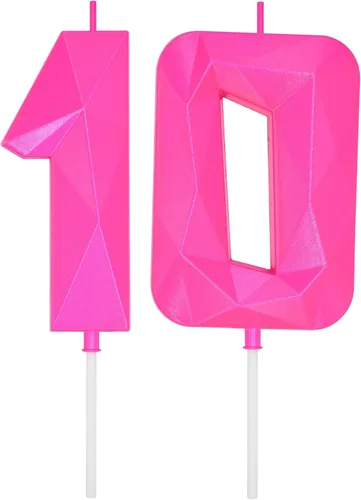 Vista 288 de DERVENTA Vela Grande de Cumpleaños Número 3D Verde Luminoso de 3.7 Pulgadas Celebración de Fiesta Aniversario Decoración Adorno para Pastel 1 Pieza