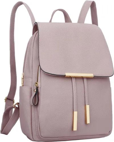 Vista 11 de KKXIU - Mochila de cuero de moda para mujeres y damas, bolsa de viaje y para el día, con correa para los hombros, A-Negro, Mediana, Mochila