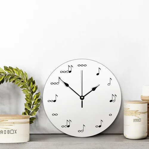 Vista 133 de Reloj de pared de guitarra acústica con aspecto de madera natural, reloj de madera rústico y elegante, 10 silenciosos, sin tictac, de cuarzo