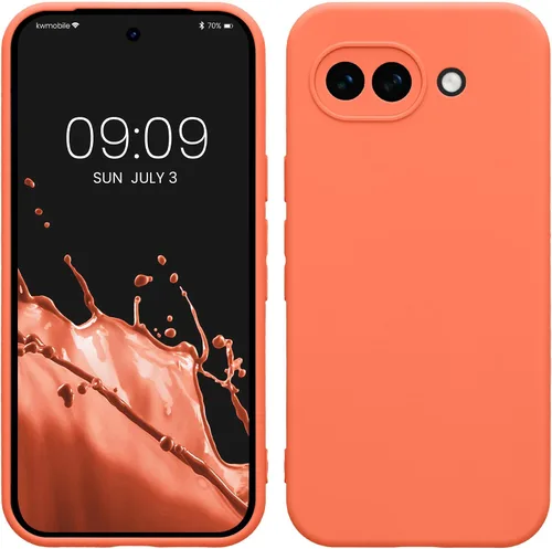 Vista 163 de kwmobile Funda compatible con Google Pixel 9 - Funda protectora delgada de TPU para teléfono - Acabado mate suave - Piedra antigua
