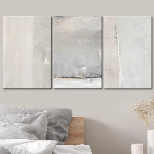 Vista 183 de wall26 Lienzo enmarcado para pared, juego de arte de acuarela pastel, paisaje rural, ilustraciones con formas abstractas, arte moderno, decorativo