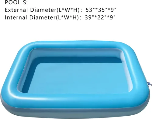 Vista 2 de Piscina inflable para niños, piscinas de plástico al aire libre, gran piscina sensorial de arena y agua para niños pequeños, piscina pequeña