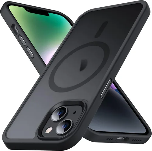 Vista 26 de Anqrp Funda magnética a prueba de golpes para iPhone 12 Pro Max, [compatible con MagSafe] [probada contra caídas de grado militar] Funda delgada