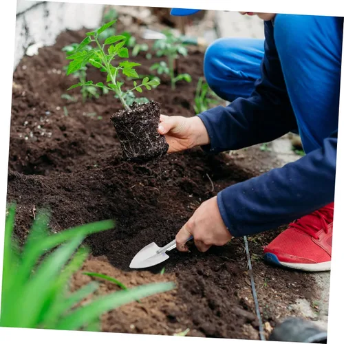 Vista 9 de 3 piezas de herramientas ergonómicas de jardinería para aflojar el suelo palas para facilitar el trasplante y fertilizar suministros de jardinería