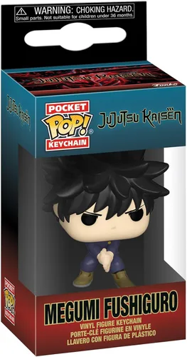 Vista 2 de Funko Pop! Llavero: JJK - Megumi Fushiguro - Llavero novedoso de Jujutsu Kaisen - Mini figura coleccionable - Relleno de calcetines - Idea de regalo