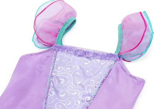 Vista 4 de Vestido de princesa de sirena disfraz de cosplay Halloween fiesta de cumpleaños Navidad con accesorios 2 a 10 años