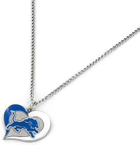 Vista 7 de Collar con colgante de corazón en espiral de la NFL - Joyería de regalo para mamá, esposa, hermana, hija, mejor amiga - Regalo ideal
