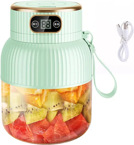 Vista 14 de Friendly 600ml Juicer Blenders USB Rechargeable Mixing Cup for Juices and Shakes Practical Kitchen Appliance USB Rechargeable Juicer White