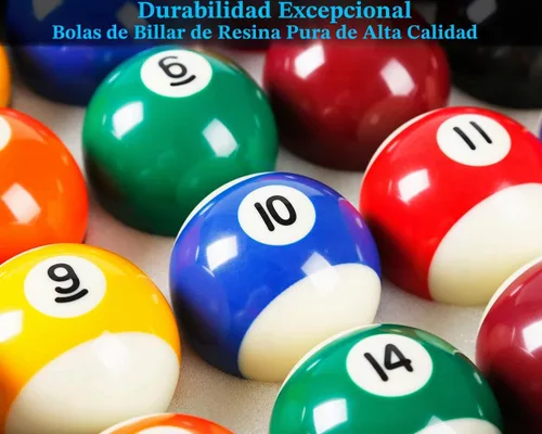 Vista 3 de JAPER BEES Bolas de billar con estante de bolas triangular, tizas de taco, calcomanías de mesa y reemplazos de puntas, accesorios para mesa de billar