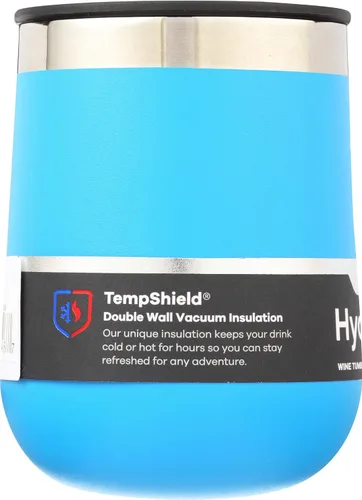 Vista 4 de Hydro Flask Vaso de vino de acero inoxidable de doble pared aislado al vacío de 10 onzas con tapa a presión, Pacific