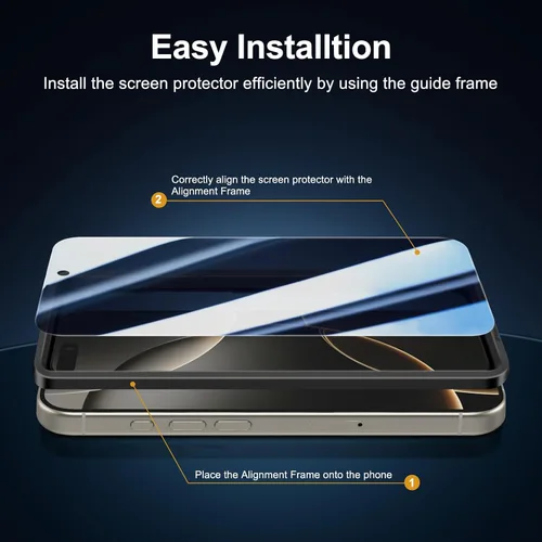 Vista 162 de NEW'C Paquete de 3 protectores de pantalla de privacidad para iPhone Air/iPhone 17 Air (6.5 pulgadas), película de vidrio templado antiespía