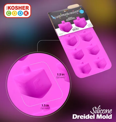 Vista 2 de The Kosher Cook Dreidel - Moldes de silicona con forma para hornear, congelar, dulces, cubitos de hielo, chocolate y horno, aptos para congelador