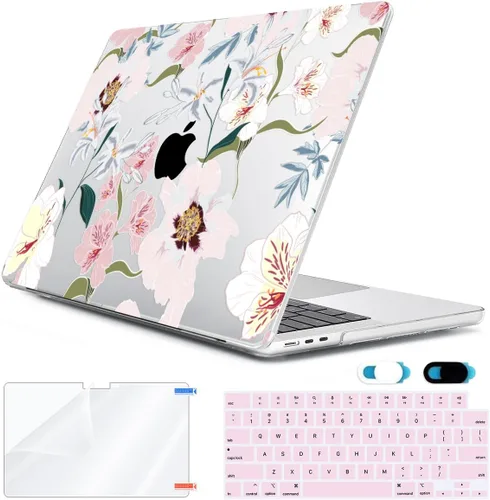 Vista 9 de Compatible con MacBook Air 2026 2025 2024-2022 de 13.6 pulgadas M5 A3449 M4 A3240 M3 A3113 M2 A2681 con Touch ID, carcasa rígida de plástico, hoja