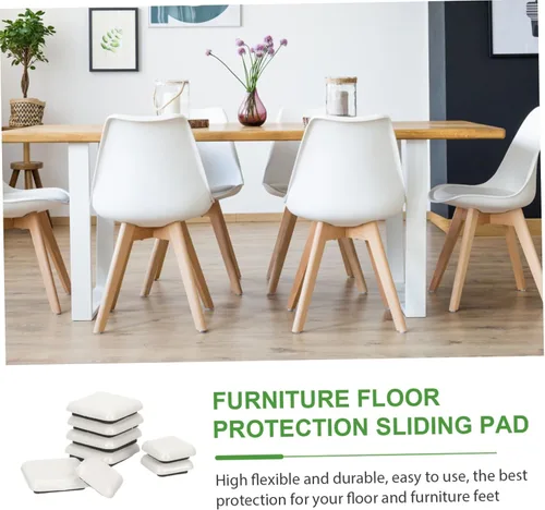 Vista 5 de OSALADI 20 piezas autoadhesivas deslizantes para muebles, resistentes a los arañazos, tapas de patas de mesa para sillas y protectores de suelo que