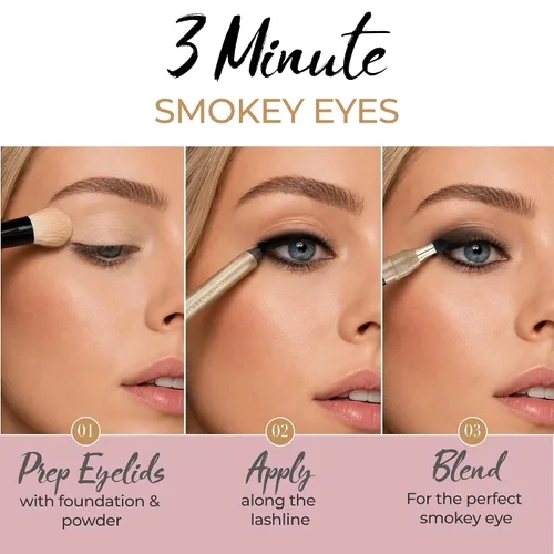 Vista 9 de Artisan L'uxe Beauty Lápiz delineador de ojos jumbo de terciopelo Smokey Eyes en 3 minutos a prueba de agua, manchas y de larga duración con aceites