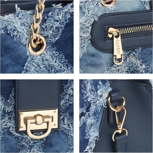 Vista 3 de Dasein Bolso de Mano de Cuero Tote Hobo para Mujer Bolso de Hombro Cartera con Asa Superior Bolso Satchel con Clutch a Juego