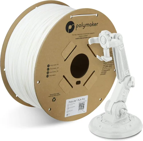 Vista 58 de Polymaker PLA Pro Filament 1.75mm 1KG Black, High-Impact Resistance Tough, High Speed Up to 300mm/s, Clean Surface, Low-Warp, Easy to Print on