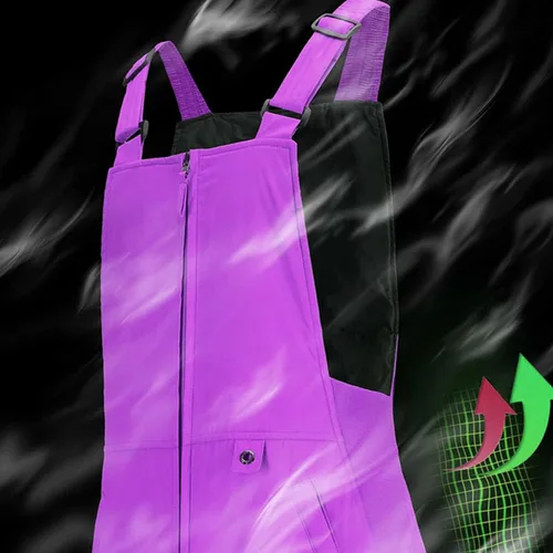 Vista 28 de Baberos de nieve para mujer, impermeables, aislados, para esquí, snowboard, invierno, cálidos, overoles, trajes de nieve Ripstop