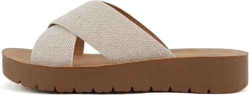 Vista 9 de Soda LUCY ~ Sandalias de plataforma plana con tiras cruzadas y puntera abierta para mujer, estilo deslizante de moda Todo negro