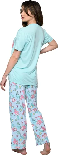 Vista 2 de Disney Conjunto de pijama para mujer, camiseta y pantalones de descanso con estampado de sirena